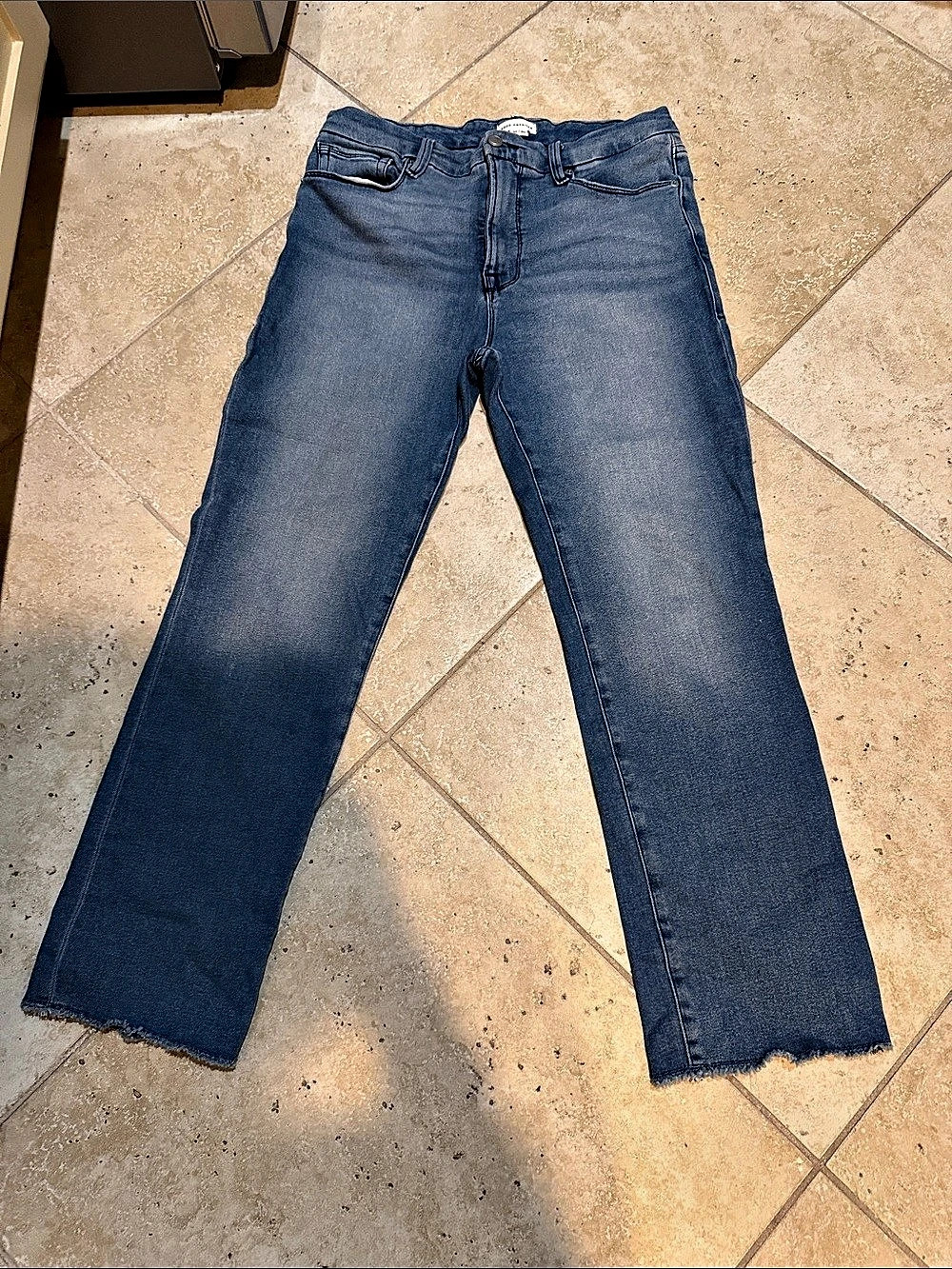 Good American Good Straight Leg Jeans Blue Waist 30 Size 10